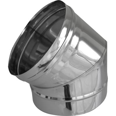 Curva in Acciaio a 45 ° per Canne Fumarie Dk Ø 80 - 3
