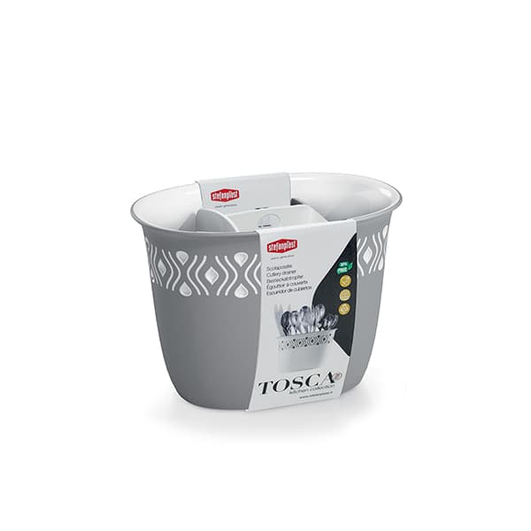 Scolaposate Stefanplast Tosca Grigio Bianco - 2