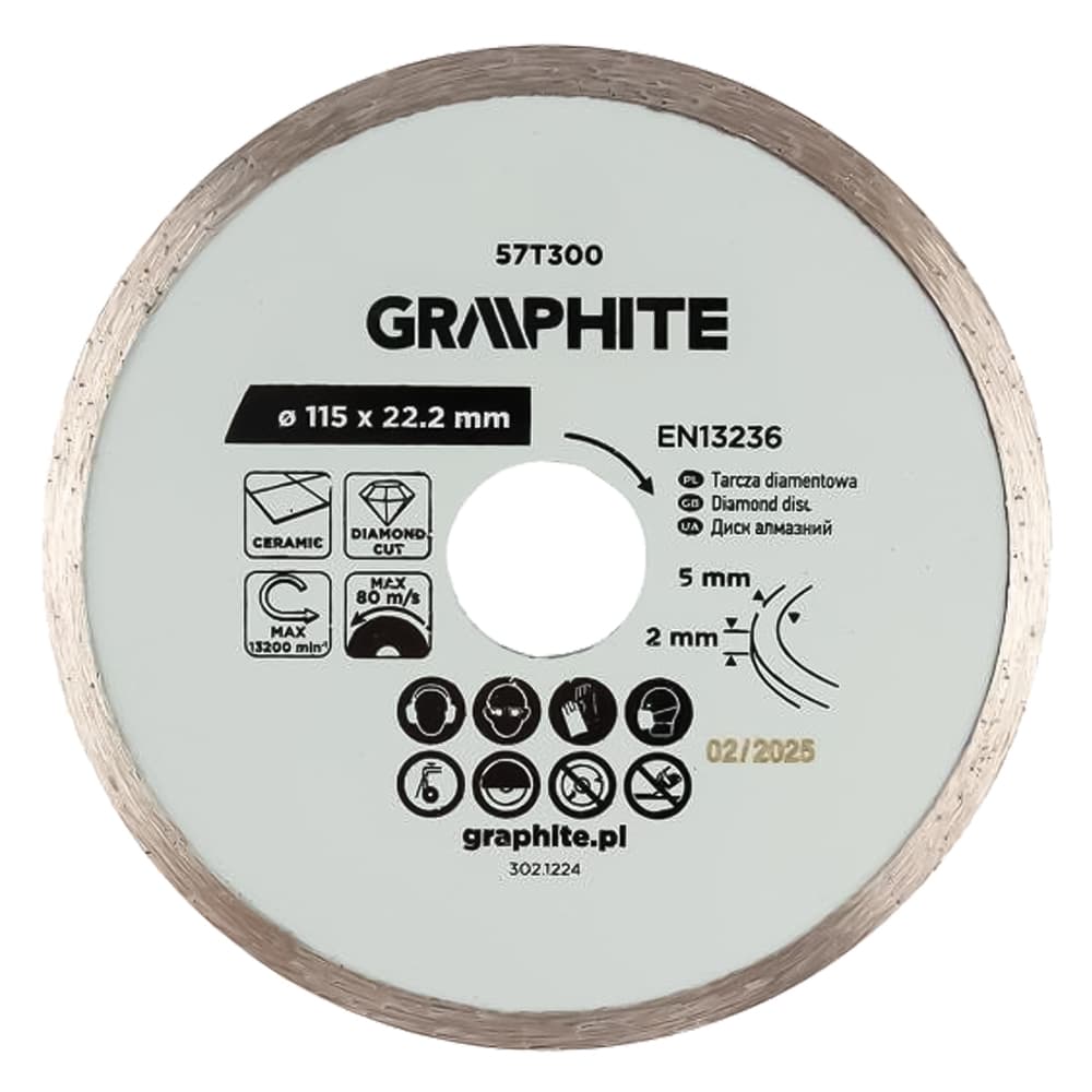 Disco Diamantato Foro 22,2 mm Graphite Ø 100 mm - 2