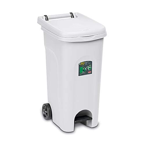 Bidone Urban Eco System con Pedale 80 l 51 CMX40X79,5H. Bianco Stefanplast