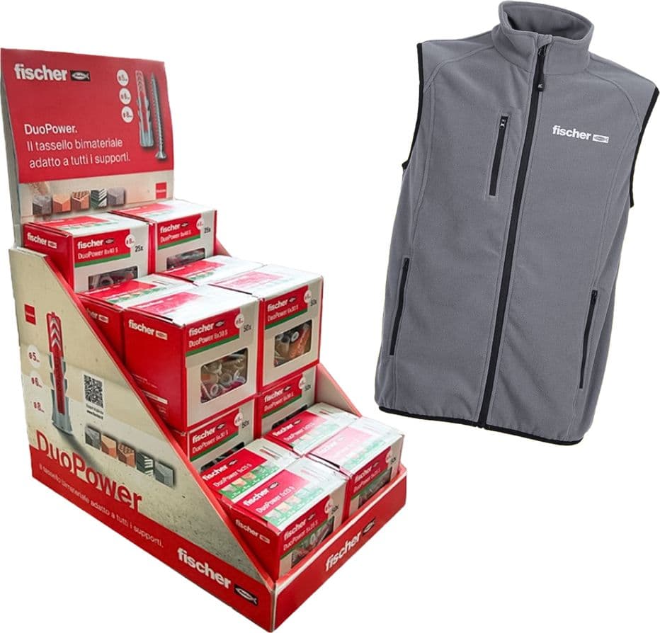 ESPOSITORE TASSELLI NYLON CON VITE 'DUO POWER' totale 700 pezzi  - FISCHER - 2