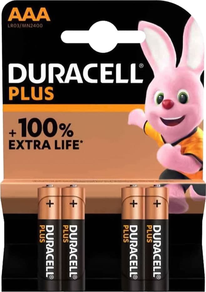 Pila Ministilo Pz 4 Duracell Mn 2400 1,5 V Aaa Plus 100 per Verificare L - 2