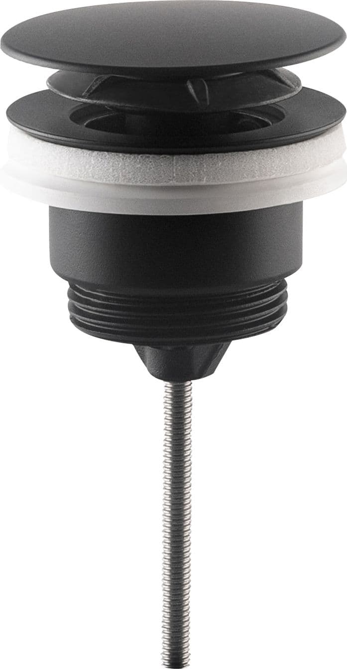 Piletta Scarico Universale Clic Clac in Ottone Nero Opaco per Lavabo - 4