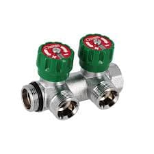 Collettore 90° Fasato con Vitone e Dischetto 24 x 19 Gf ¾ 2 Vie 24 x 19 - 2