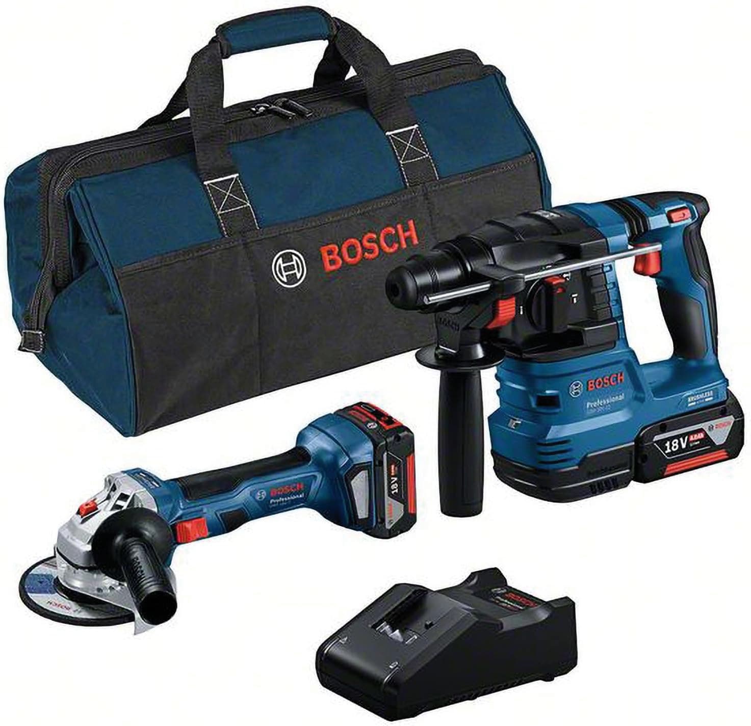 Kit Minismerigliatrice Gws 18 V 7 + Martello Gbh 18 V 22 + Set Ricarica - 4