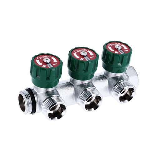 Collettore 90° Fasato con Vitoni e Dischetto Ek Eurocono Gf ¾ 3 Vie ¾ Ek - 2