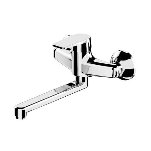 Rubinetto Miscelatore Monocomando Lavello a Muro Linea Vega Maria Cromo - 2