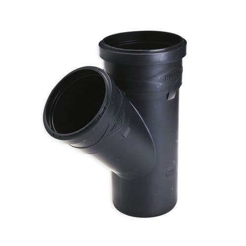 Braga PPR Black Ultra Silent 45° Bampi DN 90 x 50 45° - 2