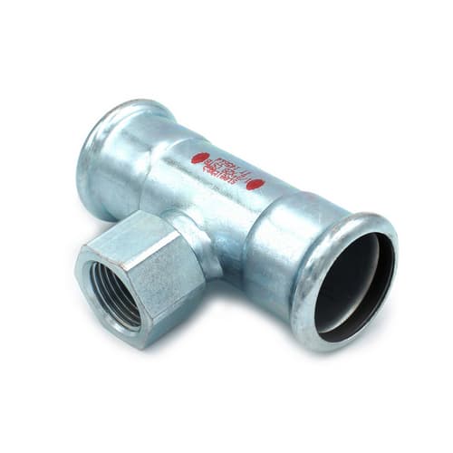 T con Derivazione Filetto F a Pressare in Acciaio Carbonio ½ x 15 x 15 R.m - 2