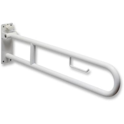 Barra di Sostegno Ribaltabile con Portacarta Igienica Dh Cm 85 Acciaio INOX - 2