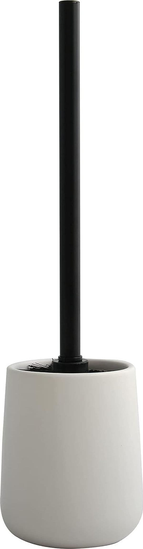 Porta Scopino Maonie con Supporto in Ceramica Spire Bianco Nero - 3