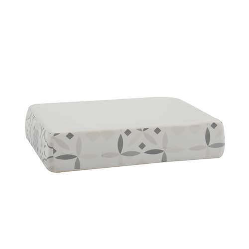 Porta Sapone in Ceramica Evora Spire Bianco Grigio - 3