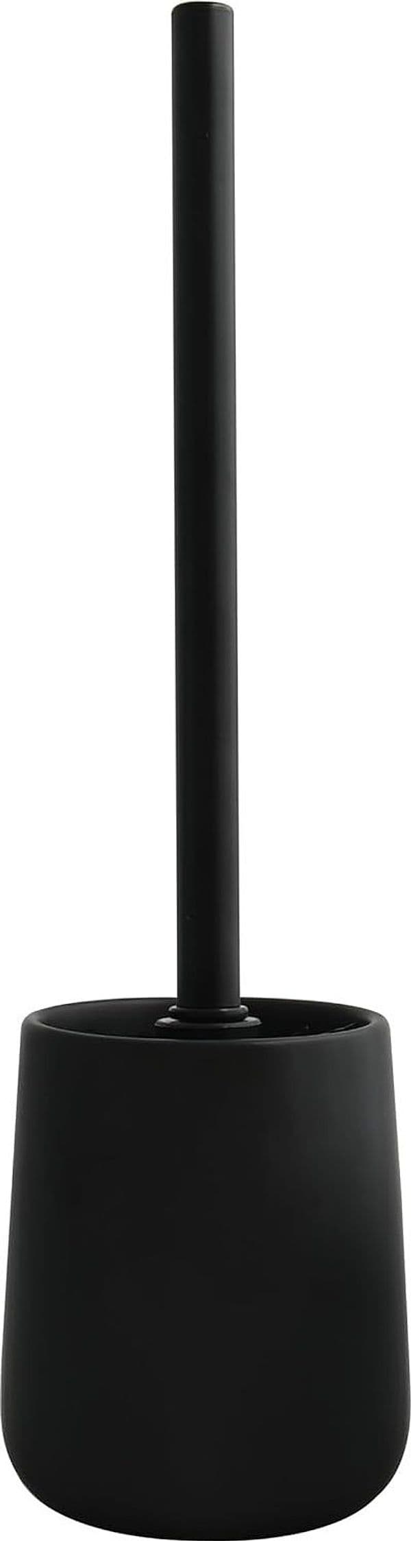 Porta Scopino Maonie con Supporto in Ceramica Spire Nero Opaco - 5