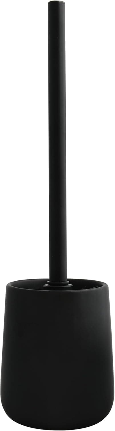 Porta Scopino Maonie con Supporto in Ceramica Spire Nero Opaco - 5