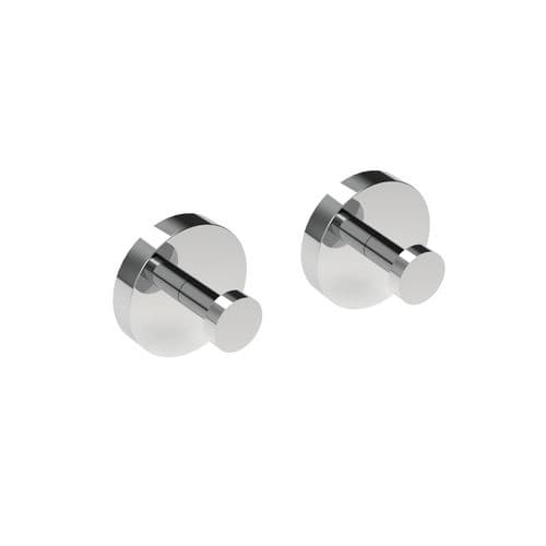 2 Pezzi Appendiabiti Mod Class Metaf Cromo 5 cm x H 5 x 3,5 - 2