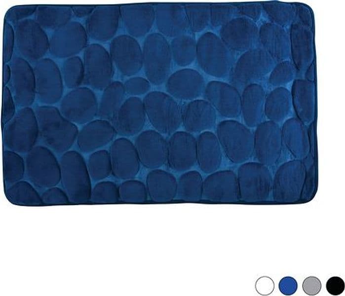 Tappeto Bagno in Microfibra Schiuma Spire Blu Scuro 40 cm x 60 - 2
