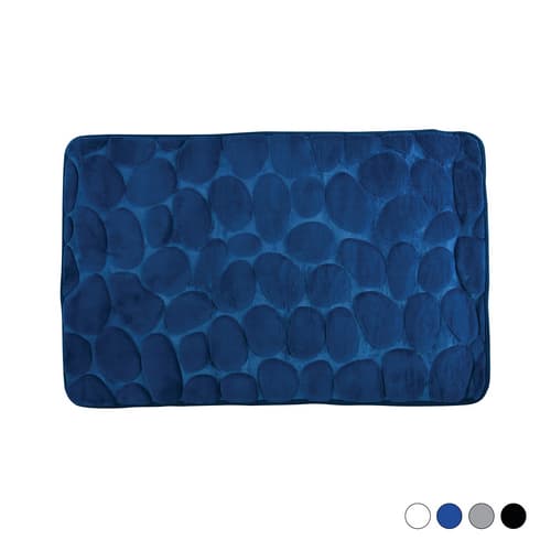 TAPPETO BAGNO IN MICROFIBRA SCHIUMA- Blu Scuro cm 40x60- SPIRE- pezzi 1 - 2