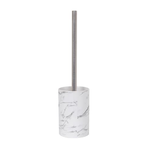 Porta Scopino Toscana con Supporto in Ceramica Spire Bianco - 2