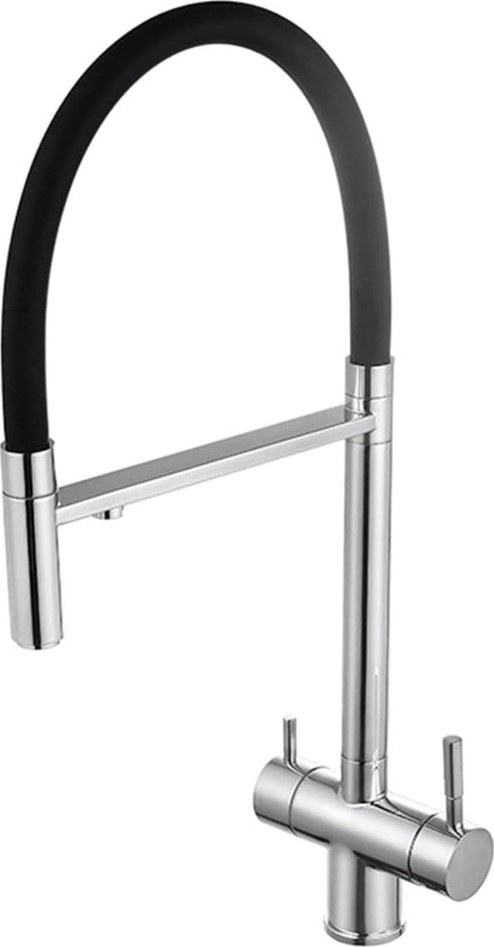 Monocomando Lavello 3 Vie Missouri Accaio INOX Rubinetto Cucina - 3