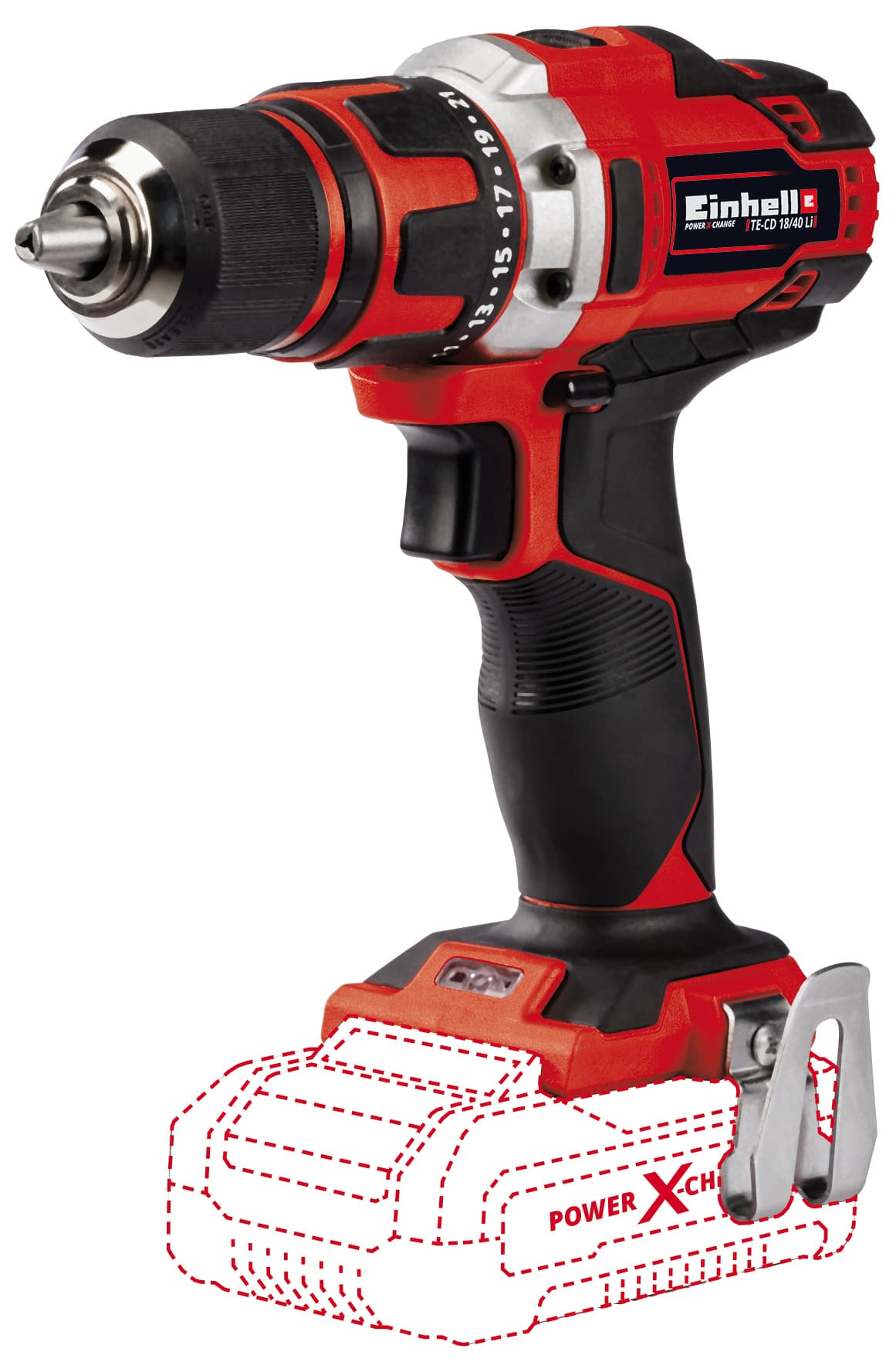 Trapano Avvitatore a Batteria Expert TE Cd 18 40 Li Solo Einhell - 4