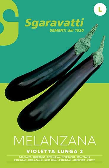 Semi per Ortaggi e Vegetali Melanzana Violetta Lunga Sgaravatti 10 Pezzi - 3