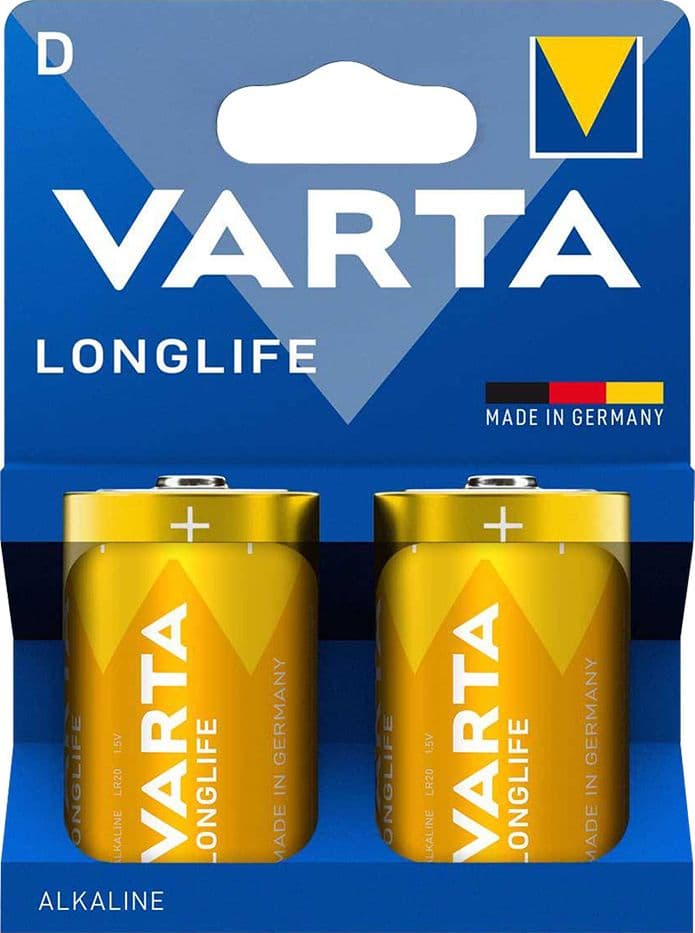Pila Torcia Longlife Pz 2 Varta Lr20 1,5 v D 6 Confezione
