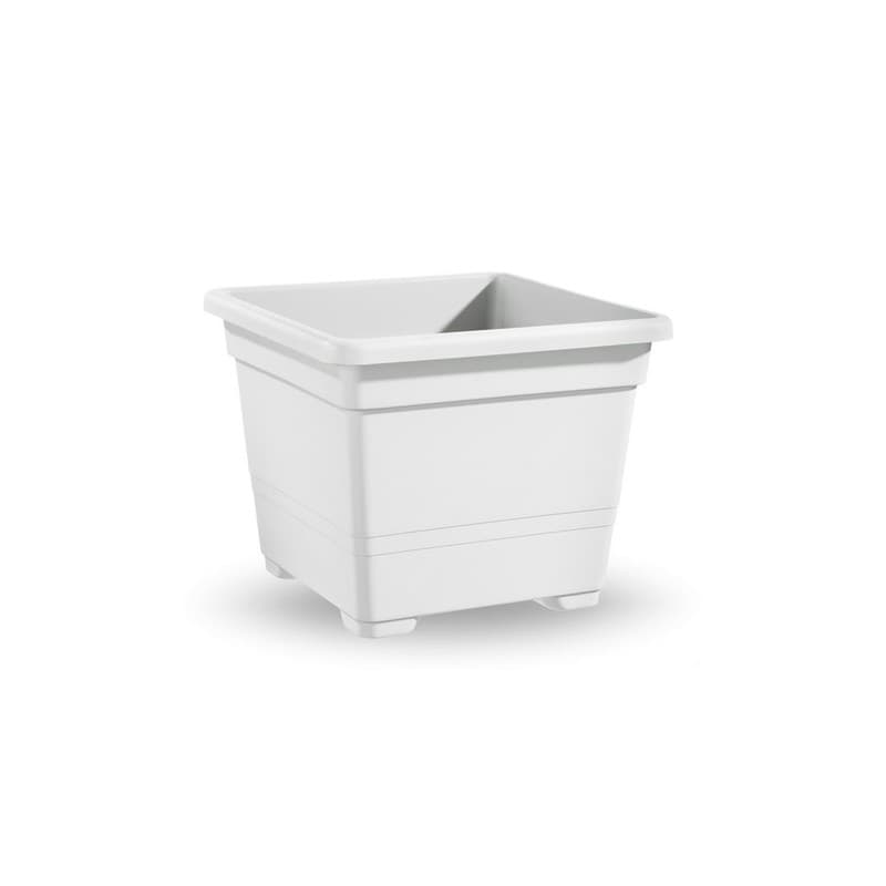 Vaso Quadrato 38 cm Bianco - 2