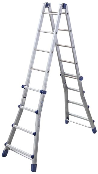 Scala Telescopica in Alluminio Brikoblu Gradini N°6+6 H Max Cm 570 Facal - 3