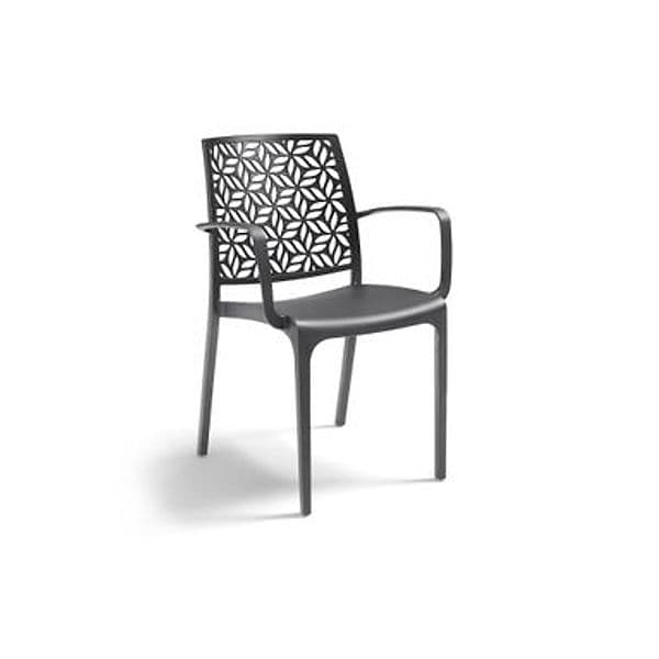 Sedia Bica Ninfa Armchair in Polipropilene Grafite