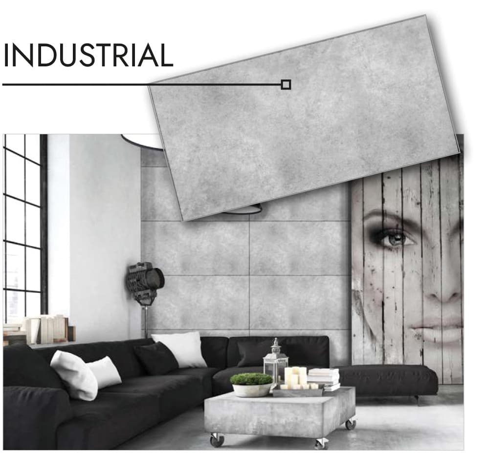 Lastra Decorativa Serigrafata Cm 50 x 100 Effetto Industrial 15 Pezzi - 3