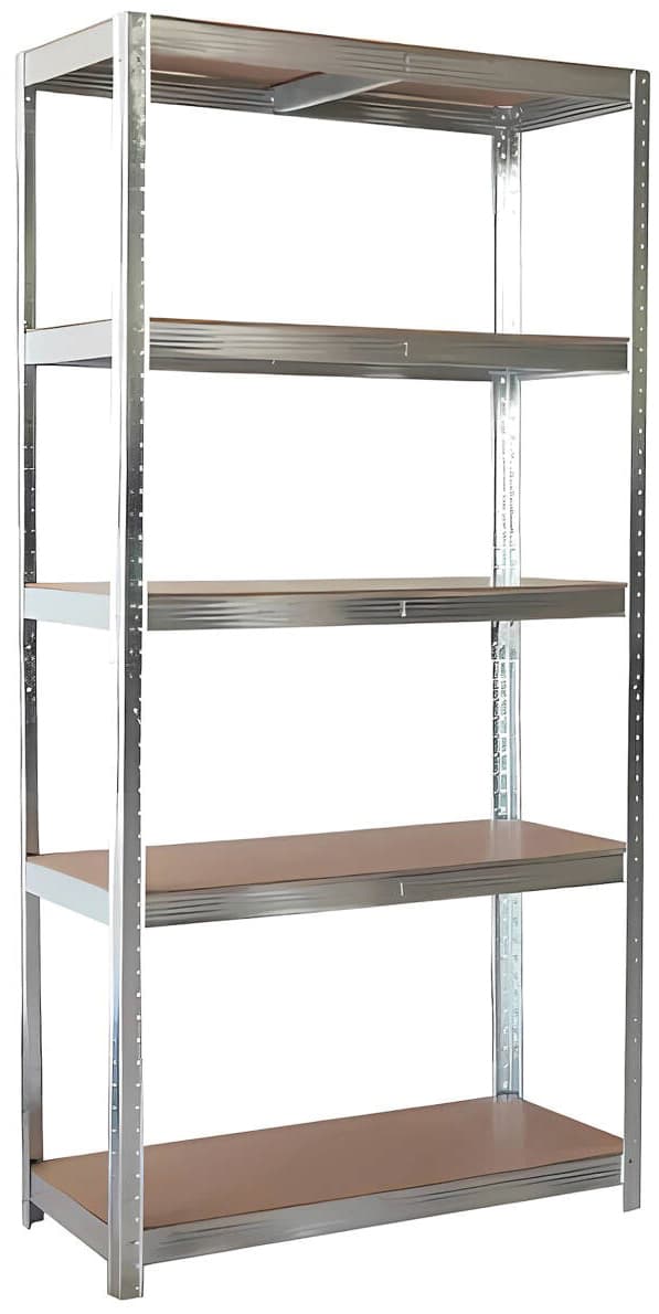 Kit Scaffale in Metallo Zincato e MDF Cm 90 x 45X200 H Utilia - 3
