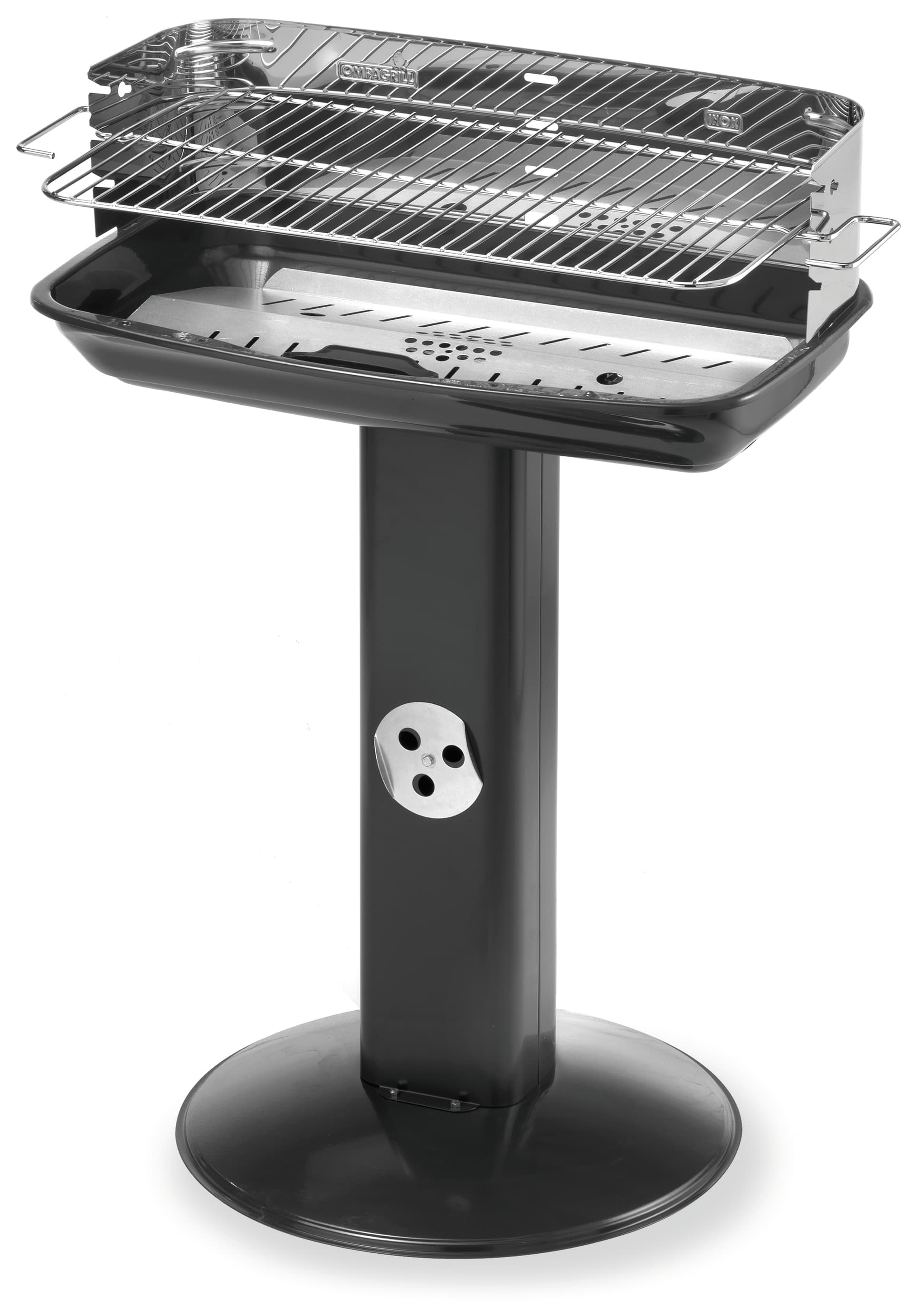 Barbecue C Paravento 60 40 Venus Inox Griglia Acciaio Cromato Cm 60 x 36 H - 3