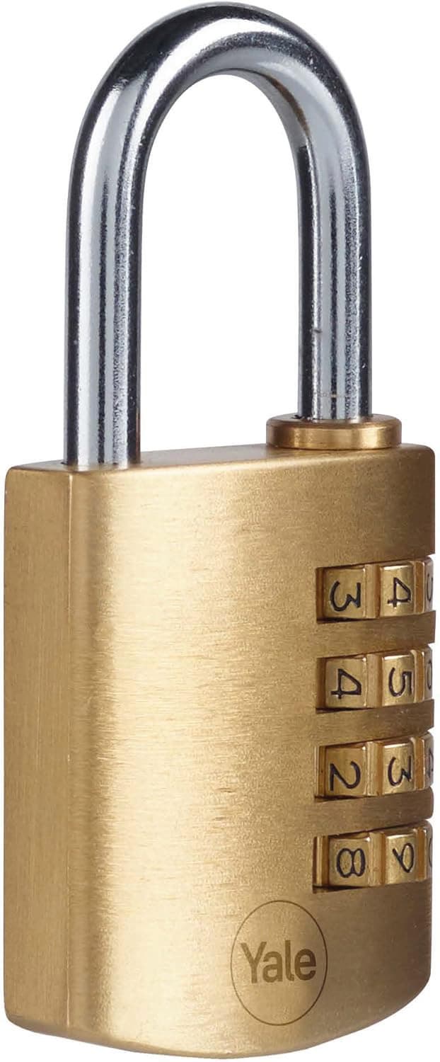 Lucchetto di Sicurezza con Combinazione Mm 32 Corpo Ottone Arco Acciaio - 4