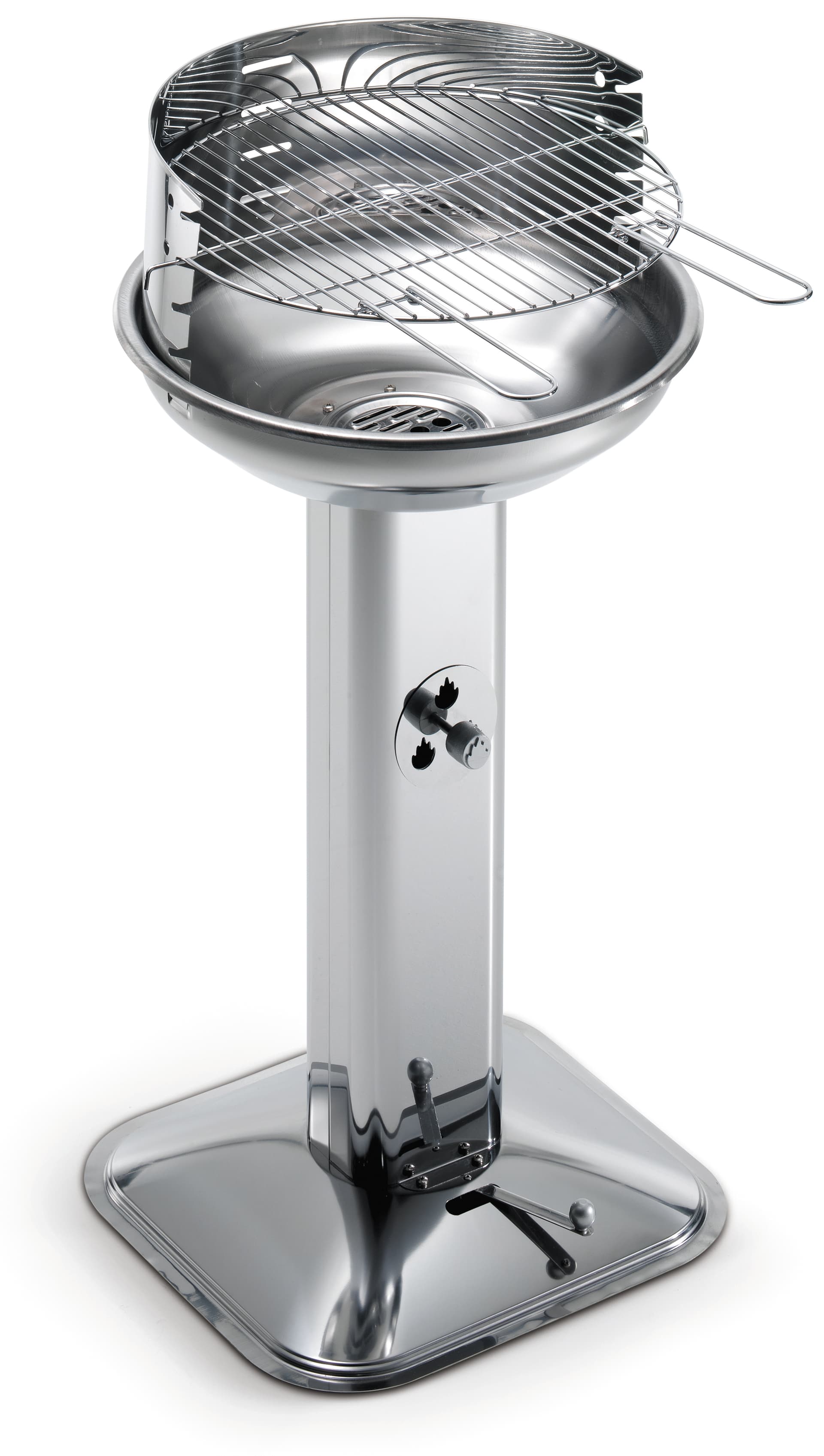 Barbecue Inox Venus 480 Pro System Griglia Acciaio Cromato Ø Cm 44 H Cm 89 - 3