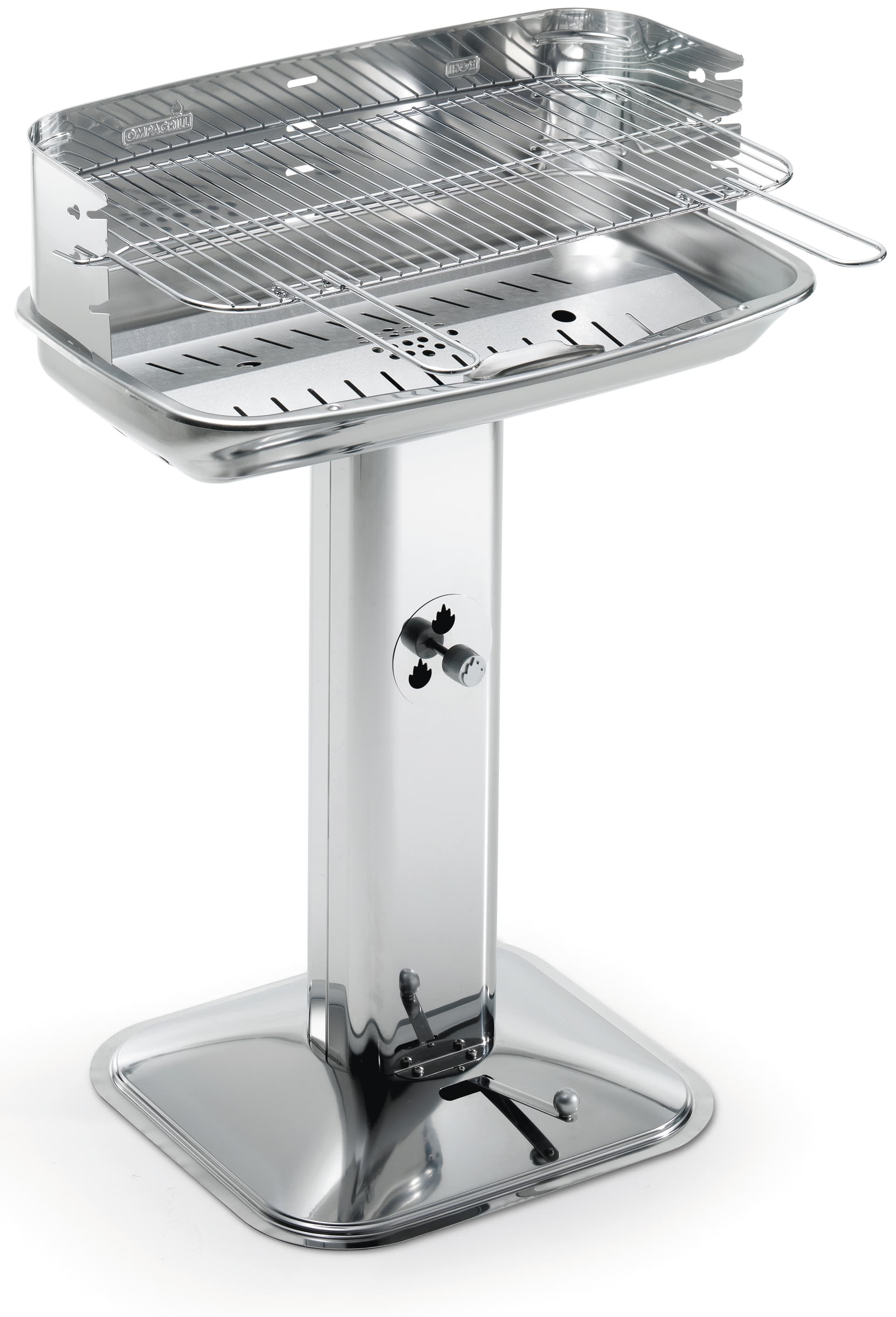 Barbecue Inox 60 40 Venus Pro System Griglia Acciaio Cromato Cm 60 5 x 33 H - 3
