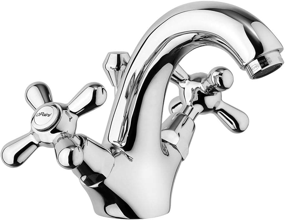 Monoblocco Lavabo Bagno Retrò Liberty Cromato Paini - 3
