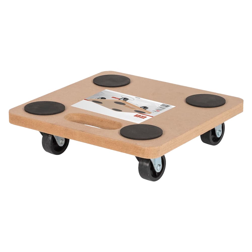 Carrello Multiuso Pedana Hit Legno Ruote Portata 29 x 29 cm Ø 50 mm 200 kg - 2