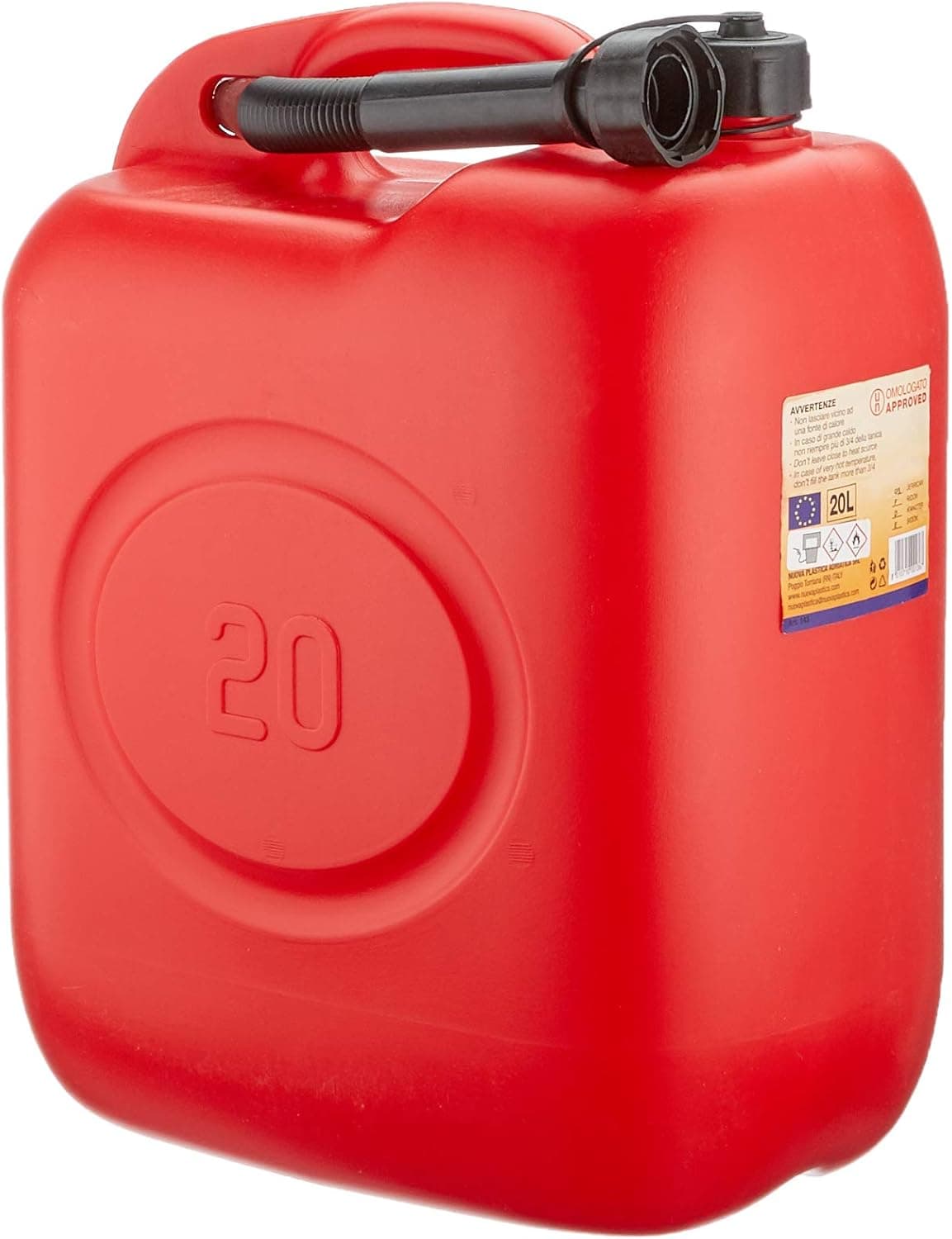 Tanica in Plastica Rossa per Carburanti da 20 l - 5