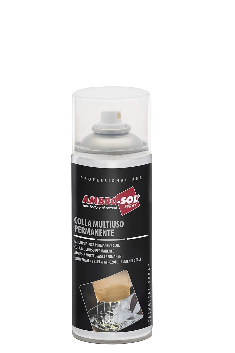 Colla Spray Multiuso 400 ml ad Alta Resistenza per Metallo Legno Plastica - 3