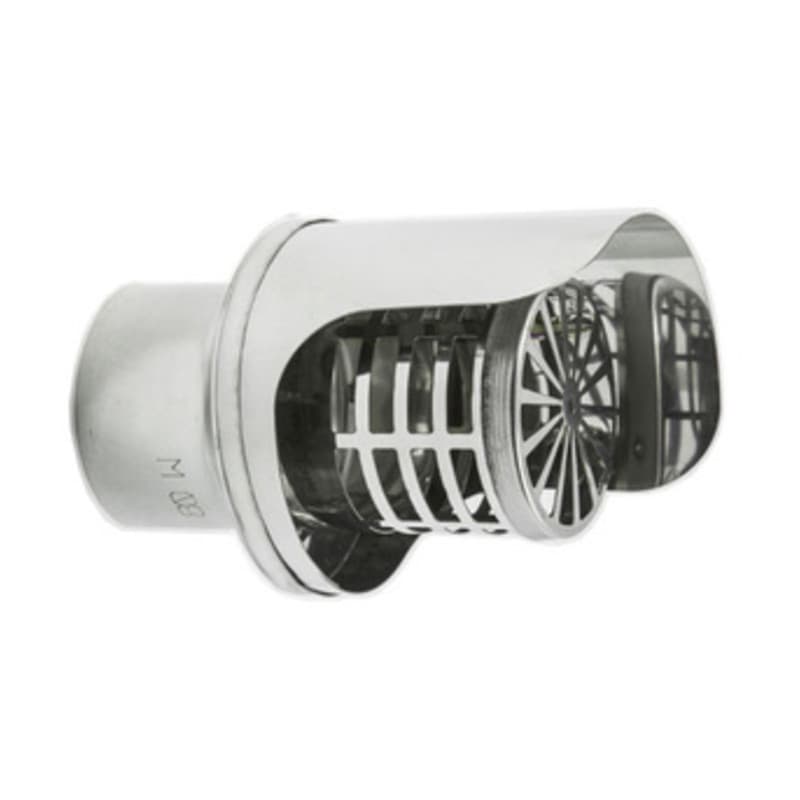 Terminale INOX Orizzontale Ø 8 cm 2 Pezzi - 2