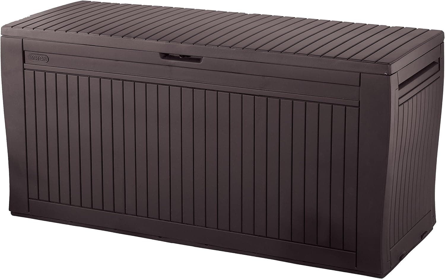 Cassapanca da Esterno Comfy 270 Litri in Resina Effetto Legno con Ruote e Seduta Portata 220 kg Colore Marrone Keter - 11