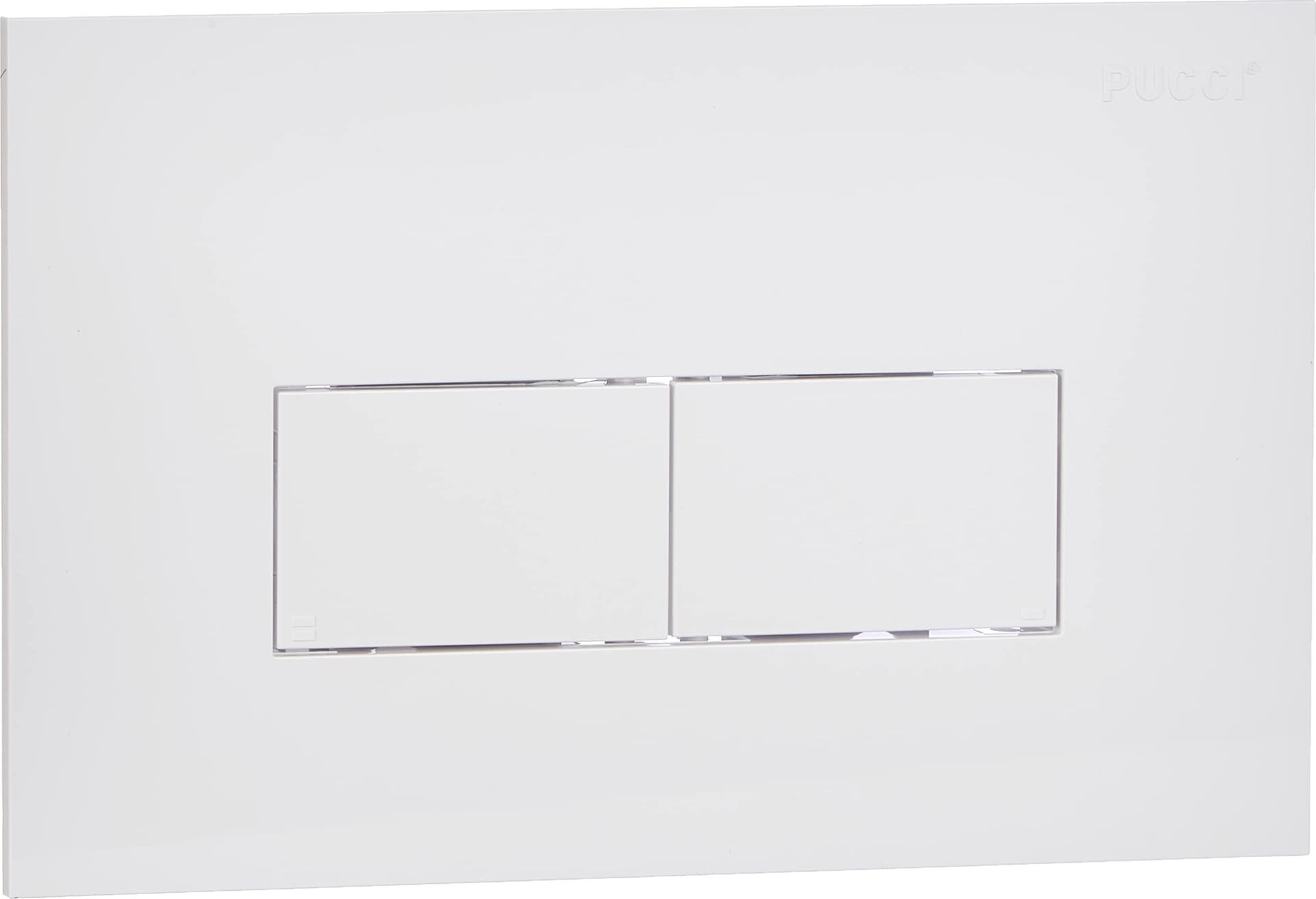Placca 2 Tasti Modello Eco Linea Bianca Pucciplast