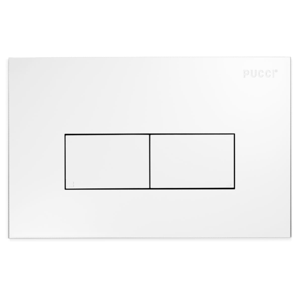 Placca 2 Tasti Modello Eco Linea Bianca Pucciplast - 7