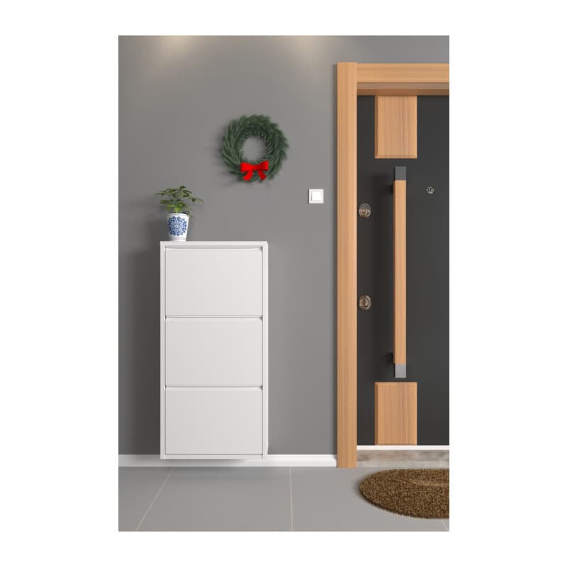 Scarpiera 3A Metallo Cm 50 x 15 x 104 Bianco - 2