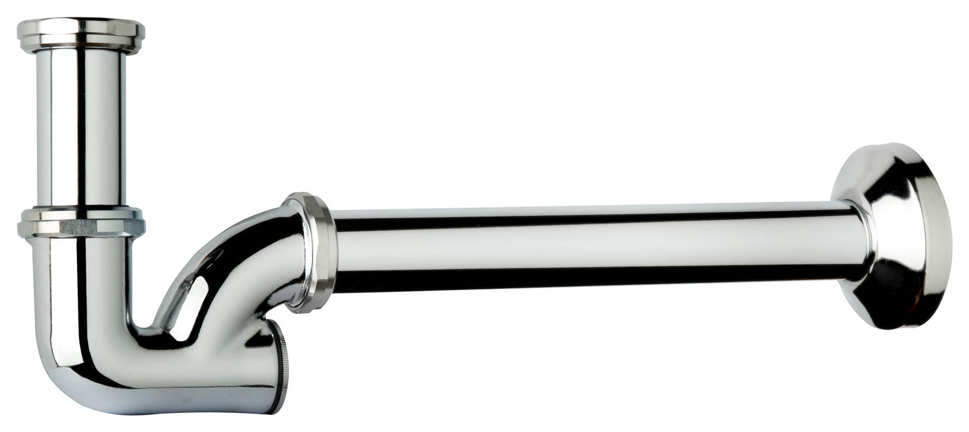 Sifone a Colonna in Ottone Cromato Senza Piletta per Lavabo e Bidet Tea - 3