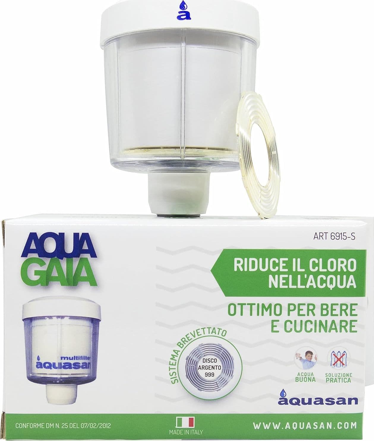 Depuratore Acqua Filtro Rubinetto Anticalcare Aquagaia 6915 Aquasan - 4