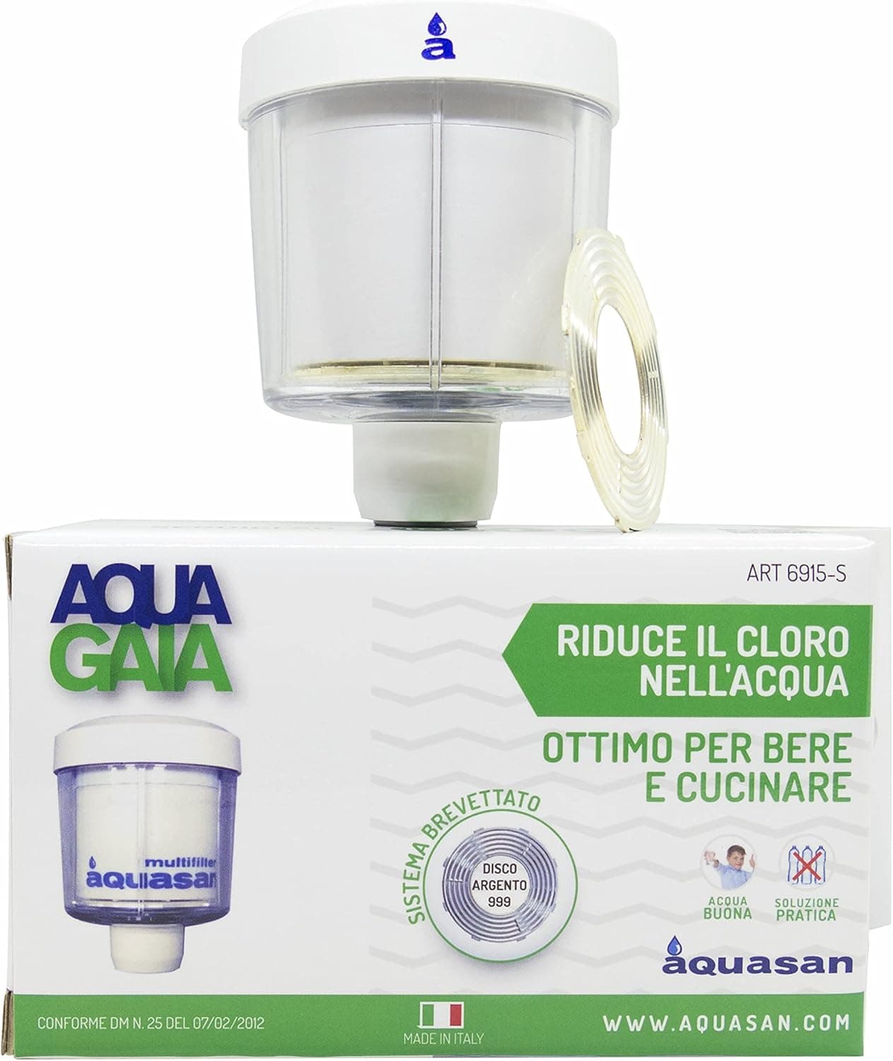 Depuratore Acqua Filtro Rubinetto Anticalcare Aquagaia 6915 Aquasan - 4