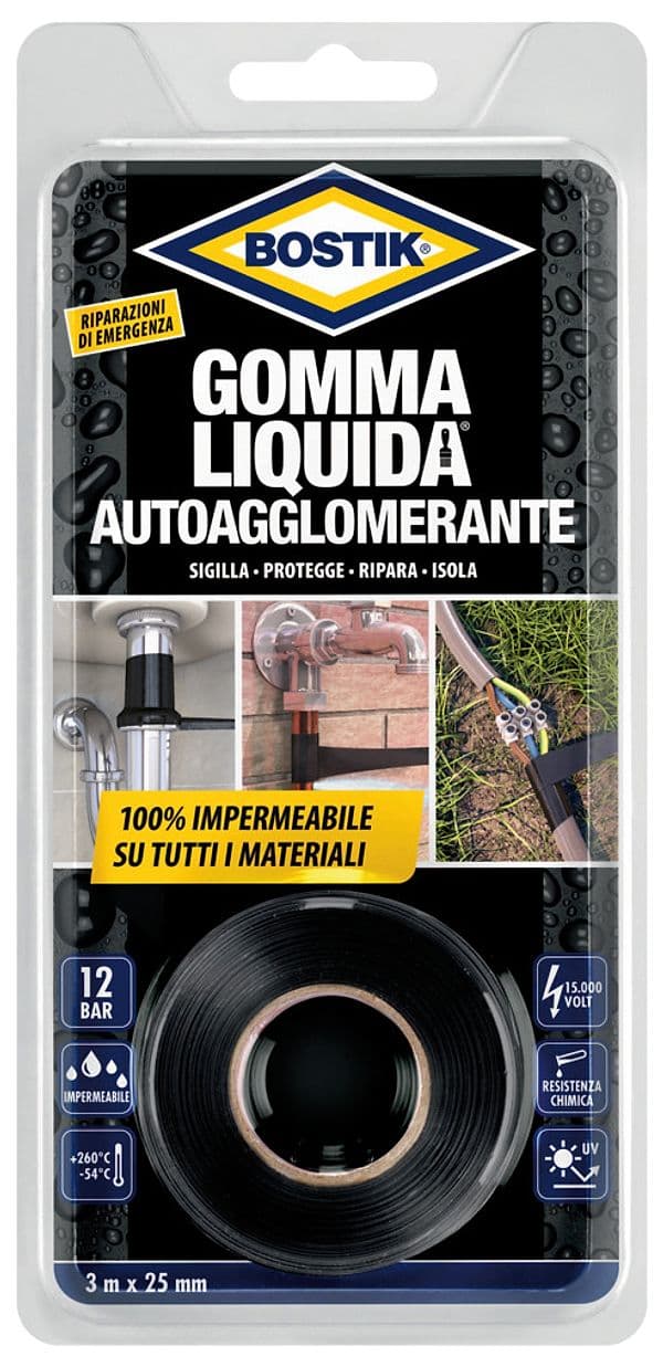 Gomma Liquida Bostik Nastro Autoagglomerante Cm 2 5 x 3 M Uhu Bison