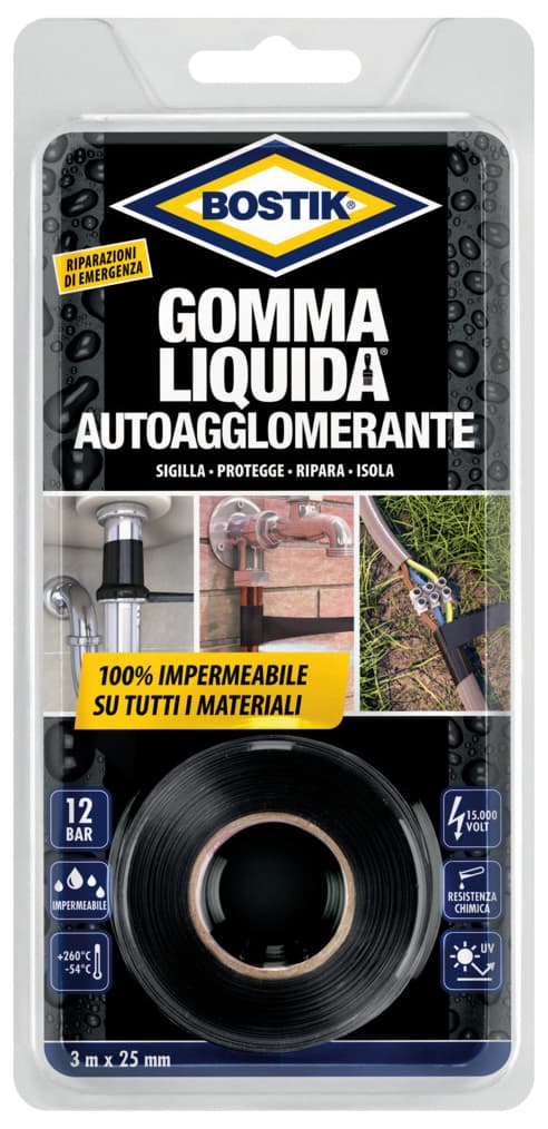 Gomma Liquida Bostik Nastro Autoagglomerante Cm 2 5 x 3 M Uhu Bison - 4