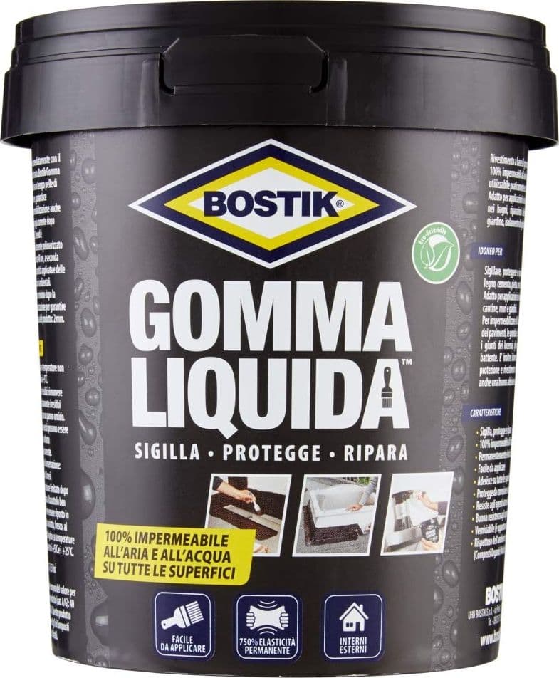 Gomma Liquida Sigillante Impermeabile 750 Ml Elastica e Verniciabile – Bostik